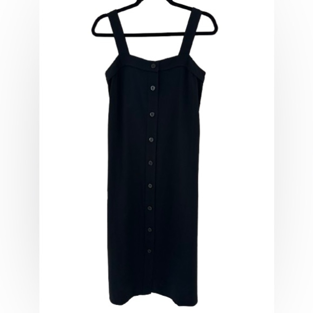 Everlane Women's Black Adjustable Strap Button Up Jumper Dress Size 00